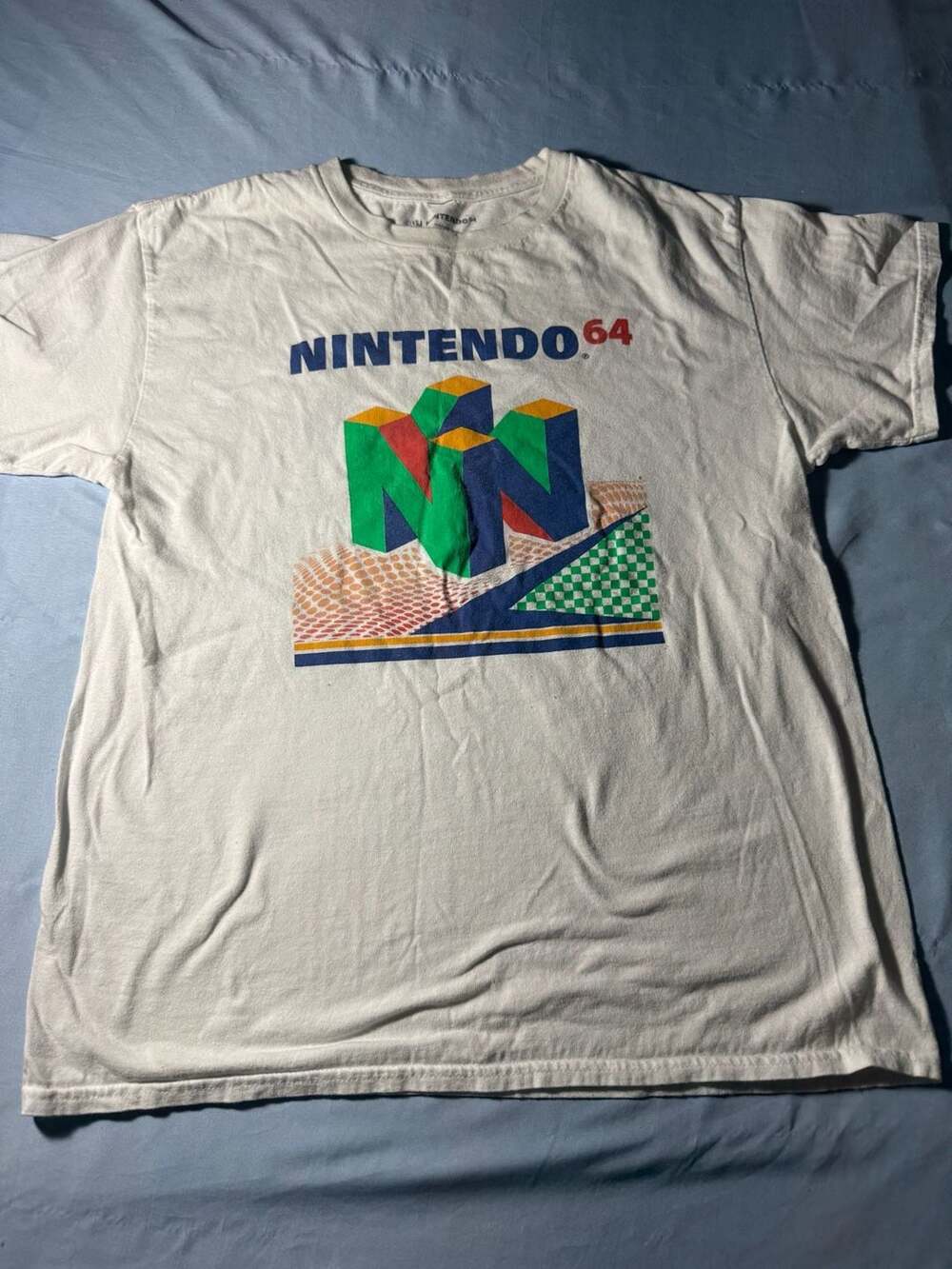 Nintendo 64 Size L White Graphic T-Shirt